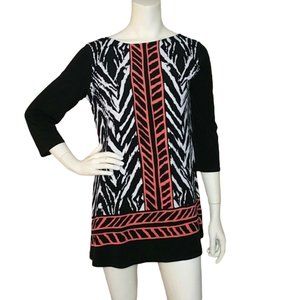Eva Varro Geometric Mini Dress Black & White M